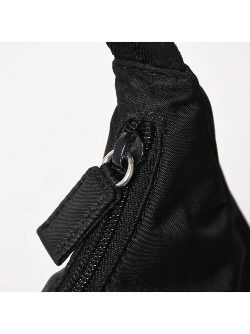 Prada Hobo Handbag Nylon Black